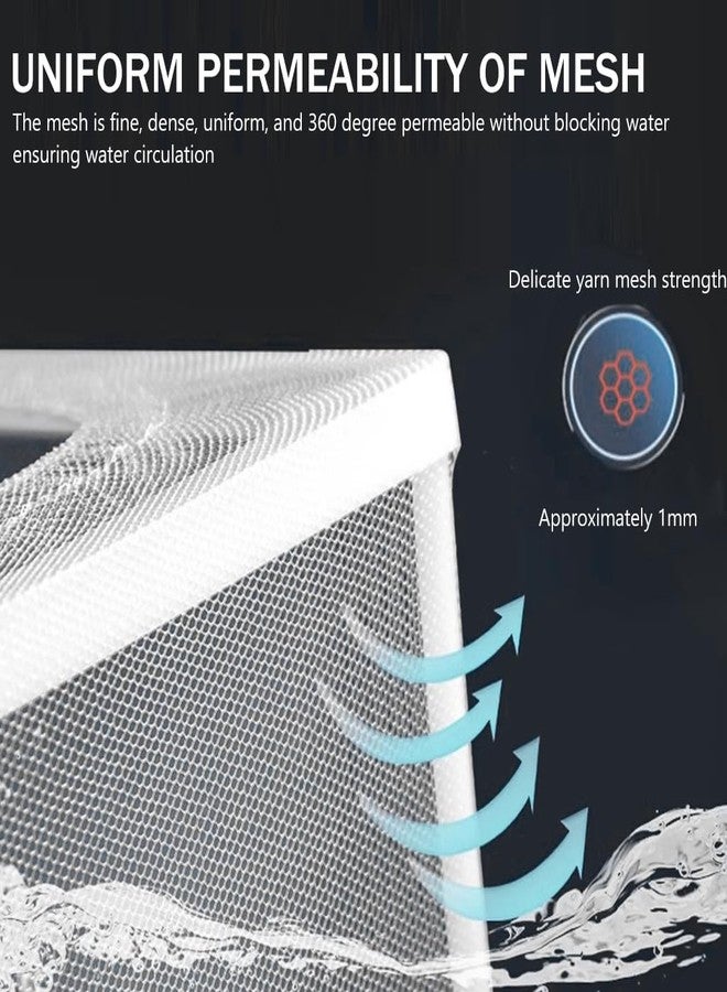 Qpets® Fish Breeding Box Isolation for Betta with Suction Cups Divider Small Aquarium Tank Nylon Mesh DIY Assembling Fry Hatchery Net Breeder 16x14x15CM 2 PCS - Image 4